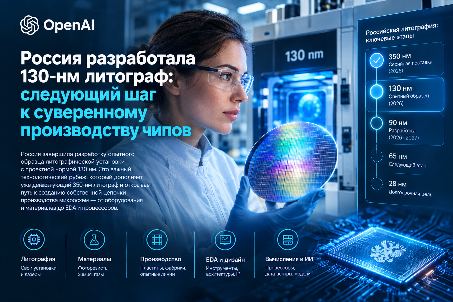 Российский литограф на 130 нм: тихое восстановление полупроводникового стека